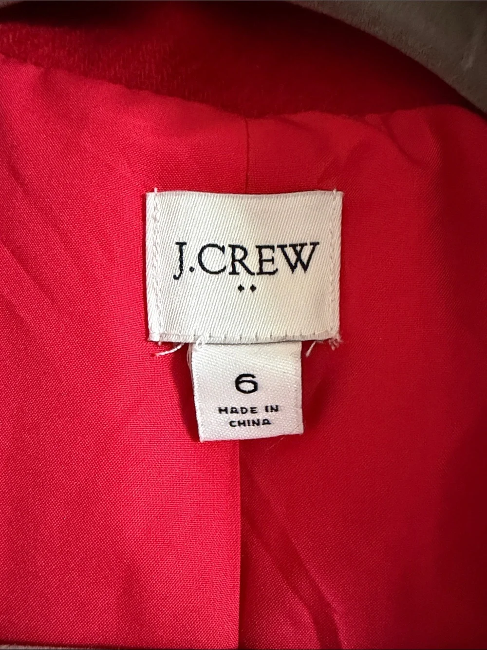 J. Crew Women’s Red Wool Blend City Coat - Picture 3 of 3